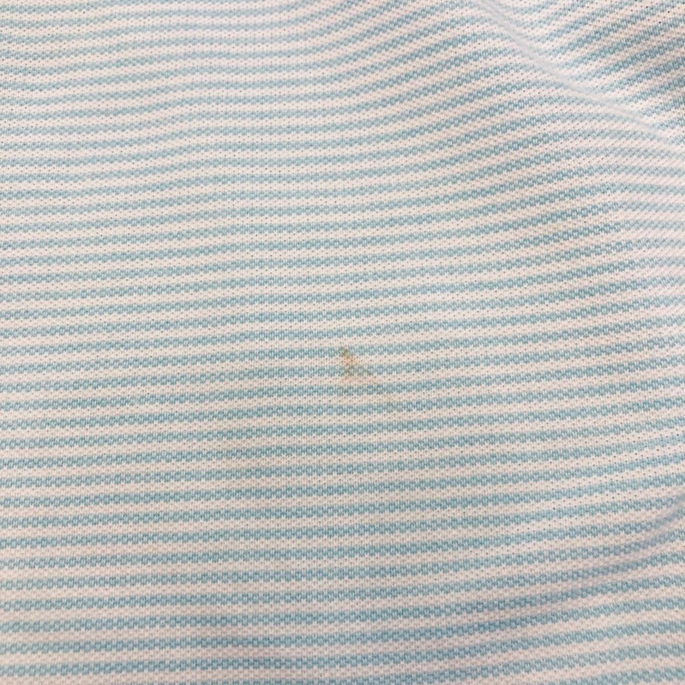 Brooks Brothers Aqua Striped Polo Shirt 100% Cotton Women's Large - Picture 8 of 8